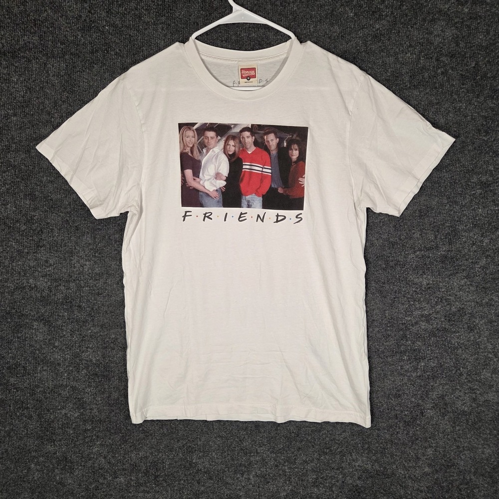 Vintage Friends TV Show Graphic T Shirt Mens Medium White Homage Made USA 90s